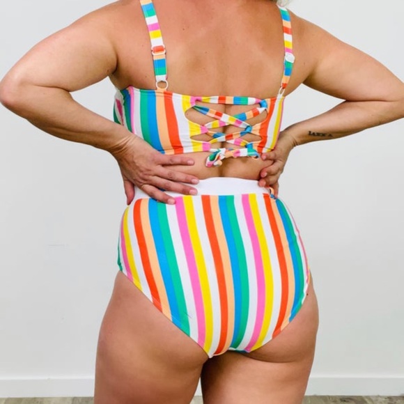 Unique Vintage Rainbow Swimsuit - Picture 5 of 6